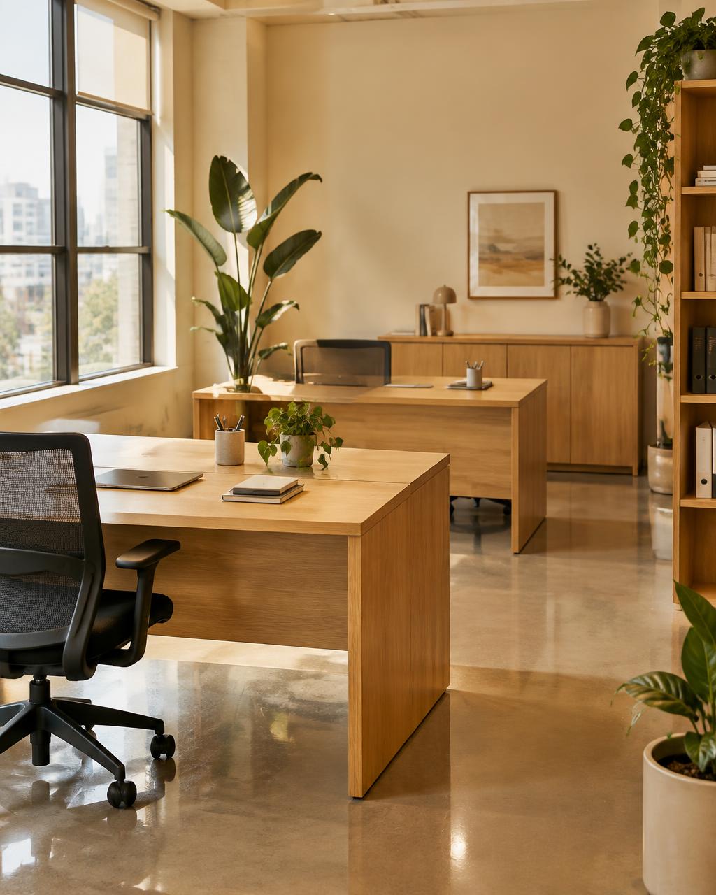 Ufficio luminoso e in ordine